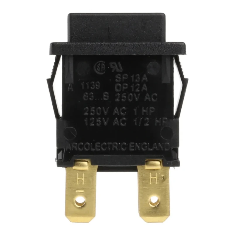 Arcolectric (Bulgin) Ltd 8300 Series Push Button Switch Momentary Panel Mount 12.9 mm Cutout DPDT 250V AC H8351ABAAA