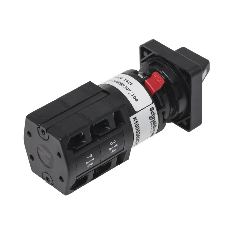 Schneider Electric Harmony K 4 Position 45° Handle Actuator, Front Mount, Screw Clamp Terminal, 10 A K10D024MCH
