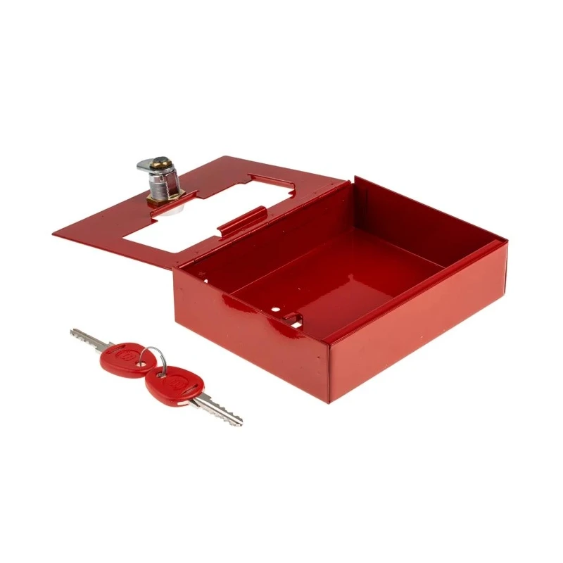 Securikey Emergency Key Lock Box Steel Wall Mount Red 153mm x 123mm x 40mm EK1A