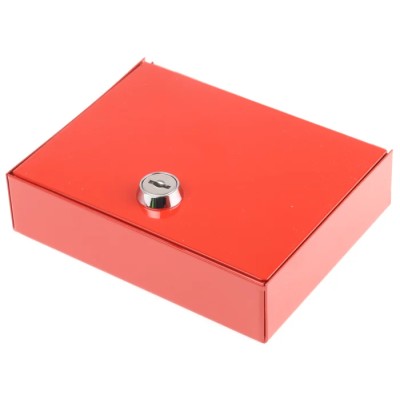 Securikey Red Steel Wall Mount Cylinder Key Lock Box 153mm x 123mm x 40mm EK1SFTH