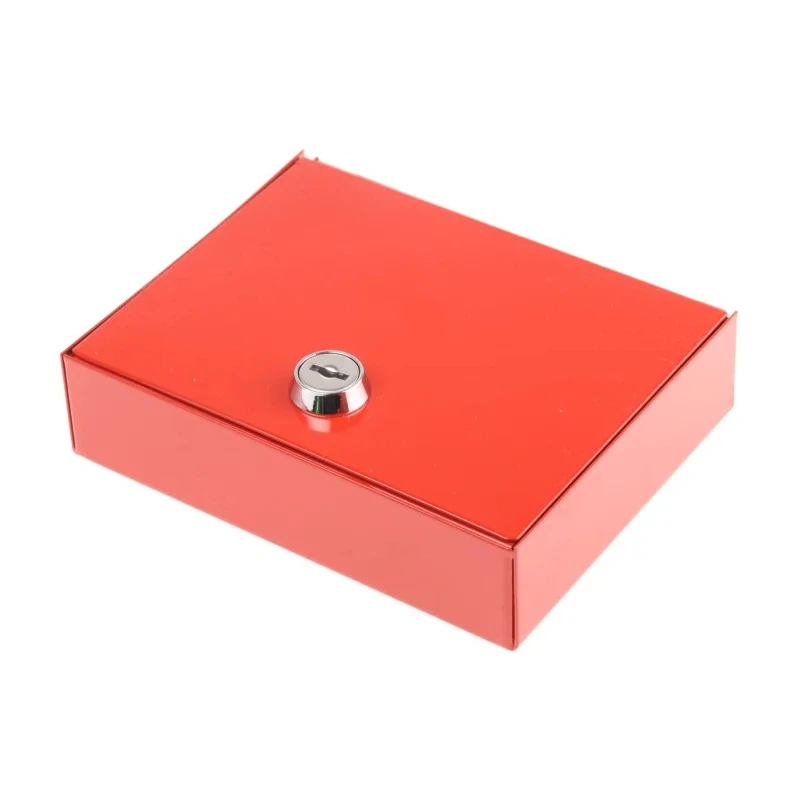 Securikey Red Steel Wall Mount Cylinder Key Lock Box 153mm x 123mm x 40mm EK1SFTH