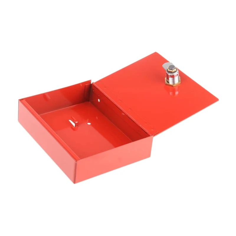 Securikey Red Steel Wall Mount Cylinder Key Lock Box 153mm x 123mm x 40mm EK1SFTH