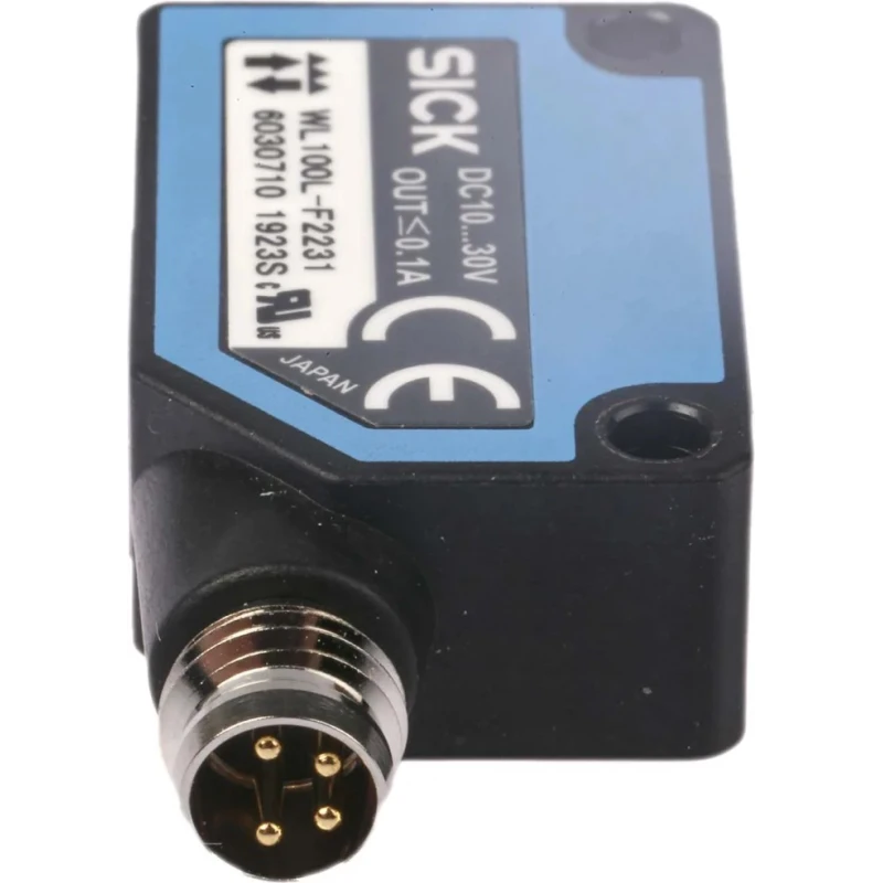 SICK Retroreflective Photoelectric Block Sensor, Laser Light Source, 0.08 to 12 m Detection Range, PNP Output WL100L-F2231