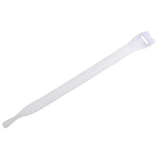 HellermannTyton Cable Tie Hook & Loop White Polyethylene Polyamide 200 mm x 12.5 mm 130-00021 TEXTIE M-PA66/PP-WH