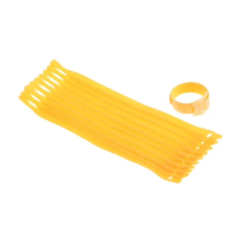 HellermannTyton Cable Tie Hook & Loop 200 mm x 12.5 mm Yellow Polyamide Polyethylene 130-00016 TEXTIE M-PA66/PP-YE