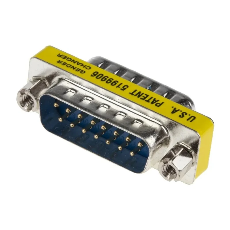 RS PRO 15-Way D-Sub Adapter Straight Male to Male 15 Positions RS PRO 218-217