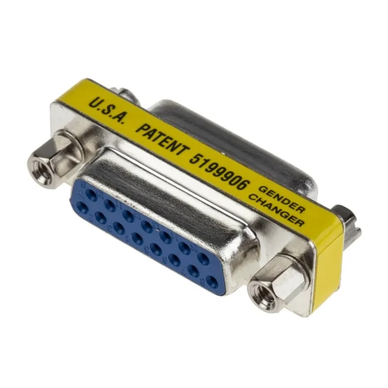 RS PRO D-Sub Adapter 15-Way Female to Female Straight Connector 39.45mm Length 218-223