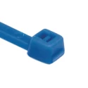 HellermannTyton Cable Tie, Non-Releasable, 100 mm x 2.5 mm, Blue Polyamide 66 116-01816 T18R-PA66-BU