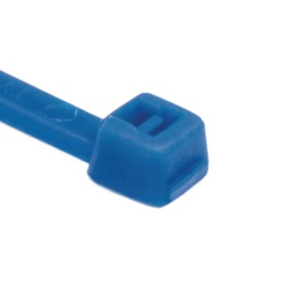 HellermannTyton Cable Tie, Non-Releasable, 100 mm x 2.5 mm, Blue Polyamide 66 116-01816 T18R-PA66-BU
