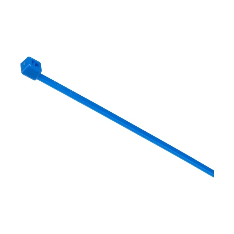 HellermannTyton Cable Tie, Non-Releasable, 100 mm x 2.5 mm, Blue Polyamide 66 116-01816 T18R-PA66-BU