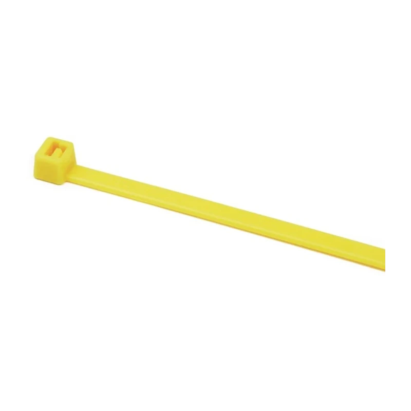 HellermannTyton Non-Releasable Cable Tie 100 mm x 2.5 mm Yellow Polyamide 66 111-01811 T18R-PA66-YE