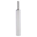 RS PRO Brass Hex Standoff, M3 Thread Size, 30 mm Body, 10 mm Stud Length, Nickel Finish 221-178