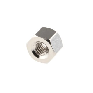 RS PRO Hexagonal Brass Standoff, M4 Thread Size, 5 mm Length, Female/Female, Nickel Finish 222-468