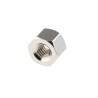 RS PRO Hexagonal Brass Standoff, M4 Thread Size, 5 mm Length, Female/Female, Nickel Finish 222-468