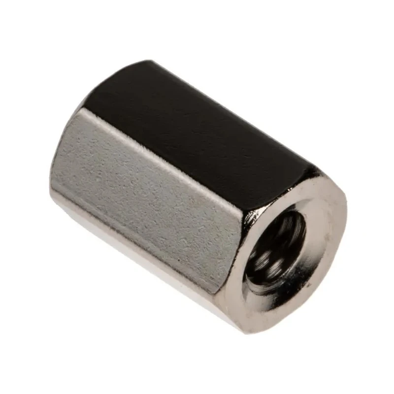 RS PRO Hex Threaded Brass Standoff M4, 10 mm Length, Nickel Finish, Female/Female 222-480