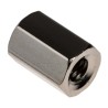 RS PRO Hex Threaded Brass Standoff M4, 10 mm Length, Nickel Finish, Female/Female 222-480