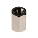 RS PRO Hex Threaded Brass Standoff M4, 10 mm Length, Nickel Finish, Female/Female 222-480