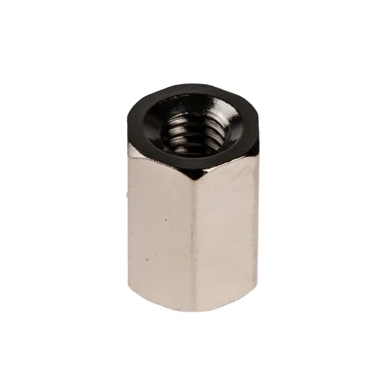 RS PRO Hex Threaded Brass Standoff M4, 10 mm Length, Nickel Finish, Female/Female 222-480