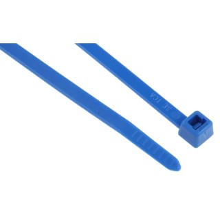 HellermannTyton Non-Releasable Cable Tie Blue Polyamide 66 200 mm x 4.6 mm, 225 N Tensile Strength 111-04800 T50R-PA66-BU