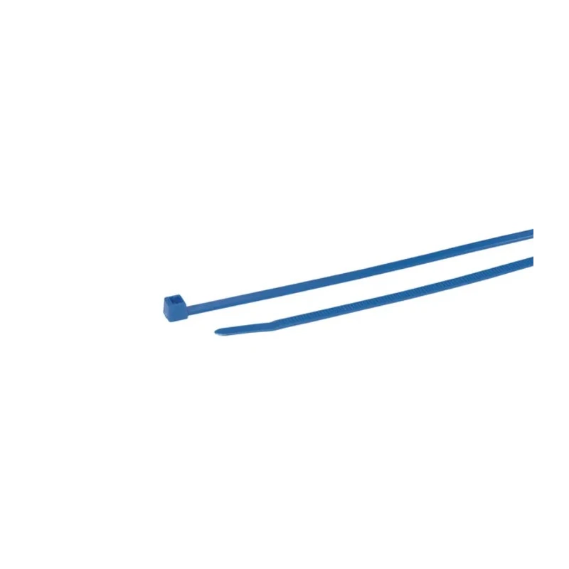 HellermannTyton Non-Releasable Cable Tie Blue Polyamide 66 200 mm x 4.6 mm, 225 N Tensile Strength 111-04800 T50R-PA66-BU