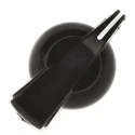 RS PRO 32 mm Diameter Black Plastic Grub Screw Potentiometer Knob for 6.4 mm Circular Shaft 223-742