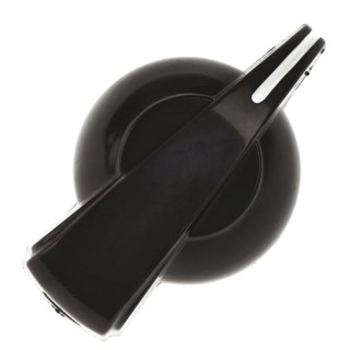 RS PRO 32 mm Diameter Black Plastic Grub Screw Potentiometer Knob for 6.4 mm Circular Shaft 223-742