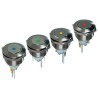 APEM AV Series Illuminated Push Button Switch Latching 22.2 mm Cutout Red LED IP65 48V dc 250V ac AV031L6EA240K