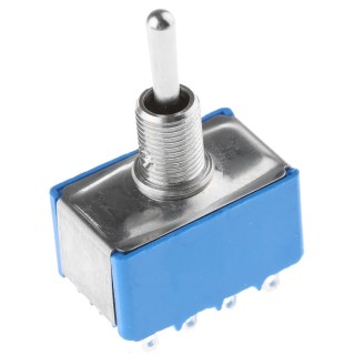 APEM Toggle Switch Panel Mount On-Off-On 4PDT 4A 30 V dc 250 V ac Brass Actuator 5669A