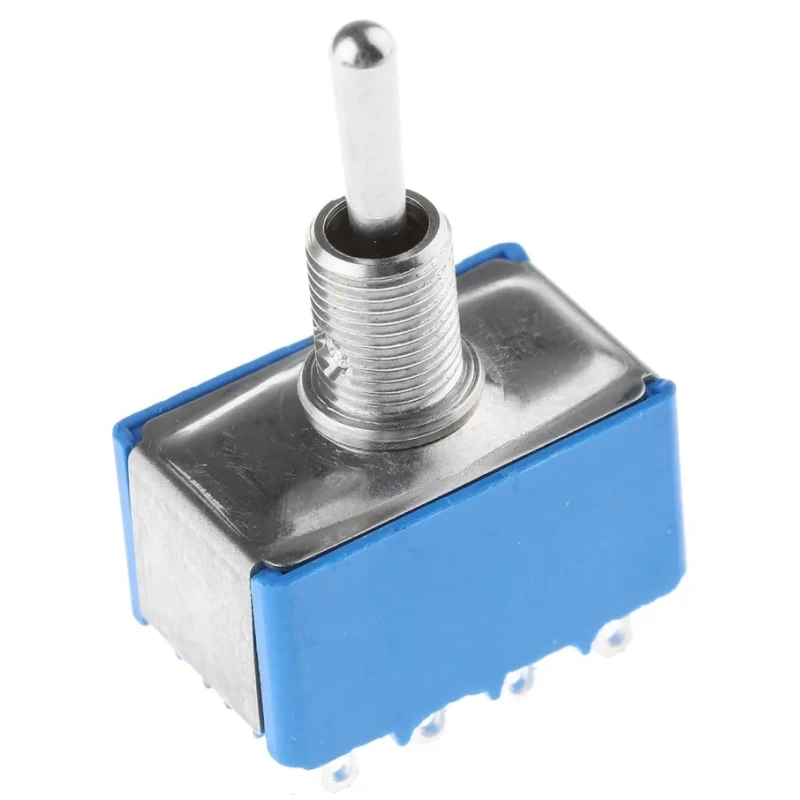 APEM Toggle Switch Panel Mount On-Off-On 4PDT 4A 30 V dc 250 V ac Brass Actuator 5669A