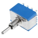 APEM Toggle Switch Panel Mount On-Off-On 4PDT 4A 30 V dc 250 V ac Brass Actuator 5669A