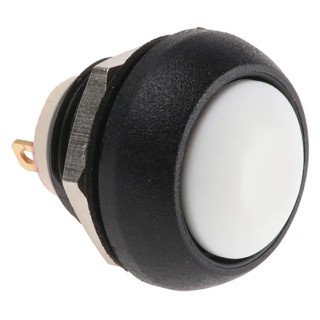 APEM IS Series Momentary Push Button Switch, Panel Mount, SPST, White Dome Actuator, IP67, 50 V DC 125 V AC ISR3SAD7/100