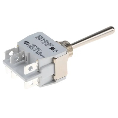APEM Industrial Toggle Switch Panel Mount On-Off-On DPDT Solder Terminal 24 V DC 250 V AC 649H/2-5
