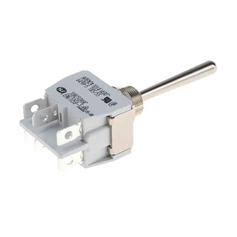 APEM Industrial Toggle Switch Panel Mount On-Off-On DPDT Solder Terminal 24 V DC 250 V AC 649H/2-5