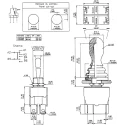 APEM Industrial Toggle Switch Panel Mount On-Off-On DPDT Solder Terminal 24 V DC 250 V AC 649H/2-5