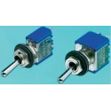 APEM Panel Mount Toggle Switch On-Off-On DPDT 4A 30V DC 250V AC Brass Actuator 5649AK