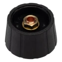 Sifam Black Nylon Potentiometer Knob 29.5 mm Diameter for 6 mm Circular Shaft S290006-BLK
