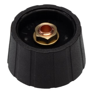 Sifam Black Nylon Potentiometer Knob 29.5 mm Diameter for 6 mm Circular Shaft S290006-BLK