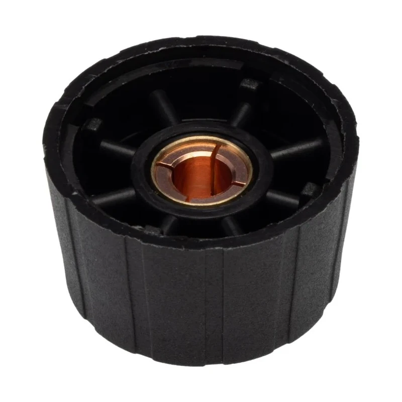 Sifam Black Nylon Potentiometer Knob 29.5 mm Diameter for 6 mm Circular Shaft S290006-BLK