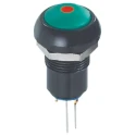 APEM IP Series Illuminated Push Button Switch, Latching, Panel Mount, 12.9 mm Cutout, Red LED, Dome Actuator IPR1SAD3L0S
