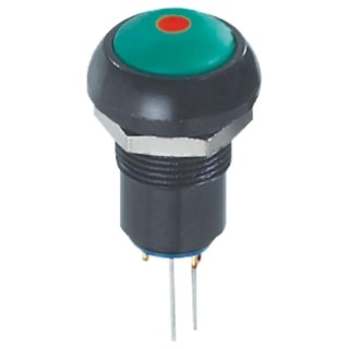 APEM IP Series Illuminated Push Button Switch, Latching, Panel Mount, 12.9 mm Cutout, Red LED, Dome Actuator IPR1SAD3L0S