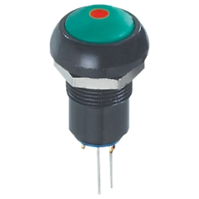 APEM IP Series Illuminated Push Button Switch, Latching, Panel Mount, 12.9 mm Cutout, Red LED, Dome Actuator IPR1SAD3L0S
