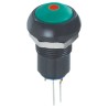 APEM IP Series Illuminated Push Button Switch, Latching, Panel Mount, 12.9 mm Cutout, Red LED, Dome Actuator IPR1SAD3L0S