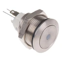 APEM AV Series Illuminated Push Button Switch, Latching, Panel Mount, 19.2 mm Cutout, Red LED, IP65 AV091L6EA240K