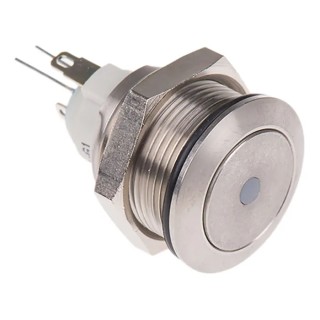 APEM AV Series Illuminated Push Button Switch, Latching, Panel Mount, 19.2 mm Cutout, Red LED, IP65 AV091L6EA240K