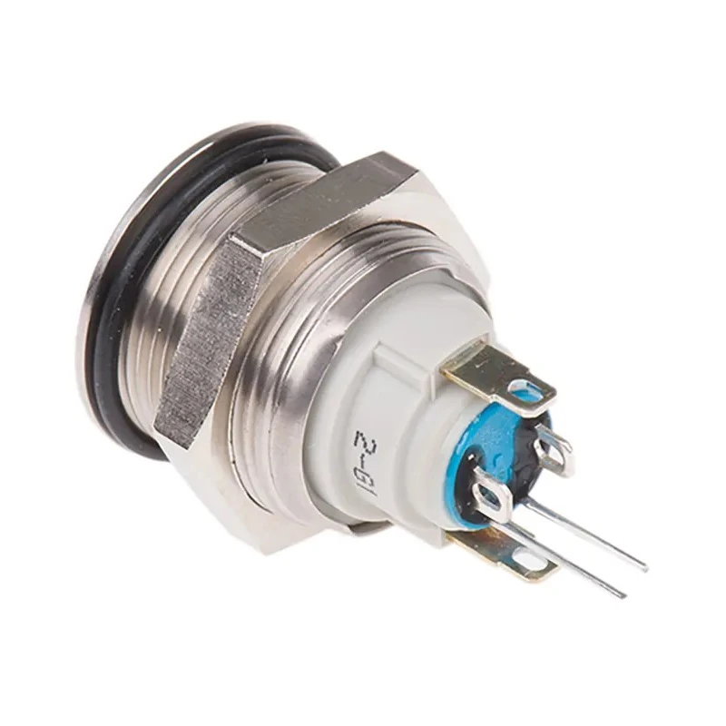 APEM AV Series Illuminated Push Button Switch, Latching, Panel Mount, 19.2 mm Cutout, Red LED, IP65 AV091L6EA240K