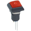 APEM Illuminated Push Button Switch, Latching, Panel Mount, 12.9 mm Cutout, Red LED, IP67, IPC1SAD6L0S