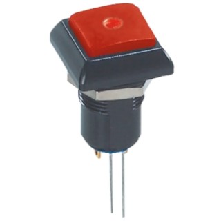 APEM Illuminated Push Button Switch, Latching, Panel Mount, 12.9 mm Cutout, Red LED, IP67, IPC1SAD6L0S