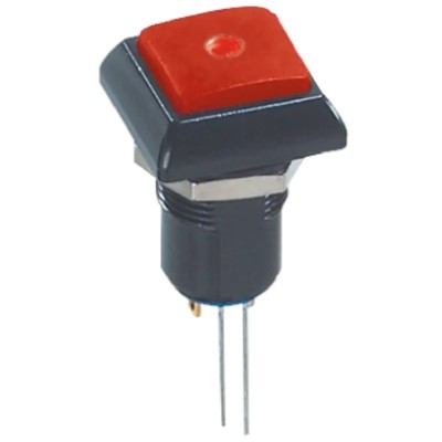 APEM Illuminated Push Button Switch, Latching, Panel Mount, 12.9 mm Cutout, Red LED, IP67, IPC1SAD6L0S