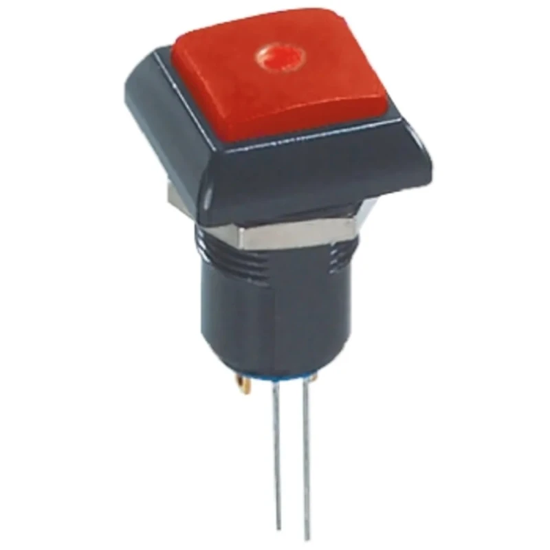 APEM Illuminated Push Button Switch, Latching, Panel Mount, 12.9 mm Cutout, Red LED, IP67, IPC1SAD6L0S