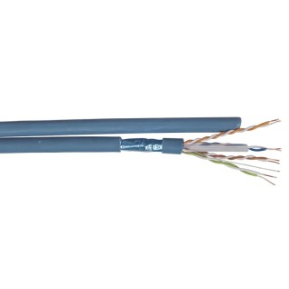 Multimedia Connect Shielded Screened Cat6 Ethernet Cable, Low Smoke Zero Halogen Jacket, 6.5mm Diameter, 100 m Length 
